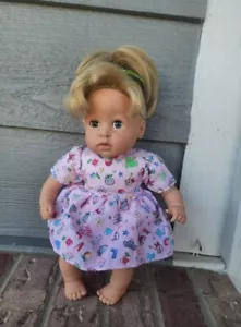 Gotz blonde Haare Vinyl Stoff Puppe weicher Körper Kleinkind Baby 14 Zoll Mädchen 719 - Bild 1 von 8