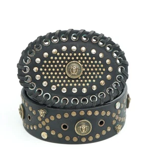 GIANNI VERSACE Medusa Ledergürtel schwarz Vintage 80er 90er - Bild 1 von 6