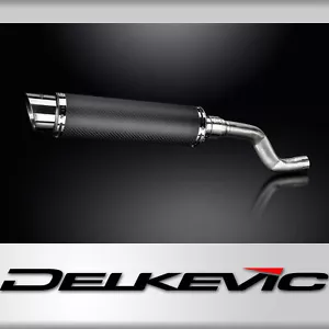 Yamaha XT500 TT500 1977-1989 Slip On 14" Round Carbon Exhaust Muffler Kit - Foto 1 di 4