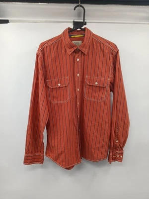 Camel Active Men's Orange Striped Cotton Shirt Size M - Image 1 of 4