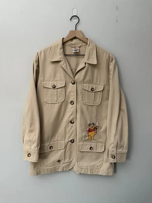 Chaqueta Safari Vintage Disney Store Winnie the Pooh Caqui Talla L Bordada Foto 1 de 4