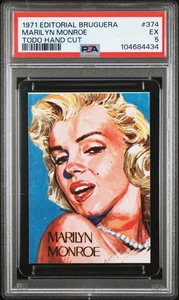 1971 EDITORIAL BRUGUERA TODO CARD # 374 MARILYN MONROE PSA 5 EX - Picture 1 of 2