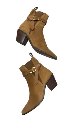 Zadig & Voltaire Marrón Tyler Cecilia Hebilla en C Gamuza Tacón Botines EU 39 Foto 1 de 4