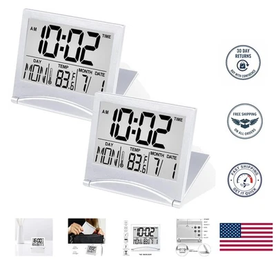 Reloj despertador digital ligero - Reloj de viaje a batería con modo de repetición Foto 1 de 4