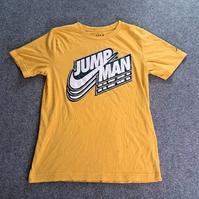 Camiseta Air Jordan Jumpman Manga Corta Dorada Cuello Redondo Juvenil Talla XL 13/15 Foto 1 de 4
