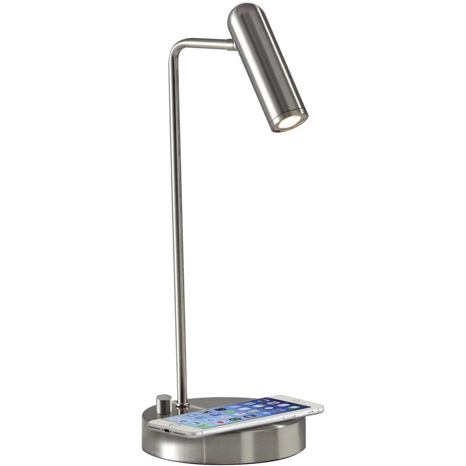Adesso Kaye Charge LED Desk Lamp Brushed Steel - 3162-22