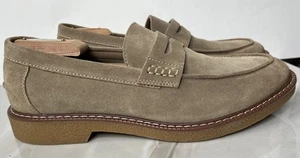 New Crown Vintage Jaydee Penny Lofers Slip On Men Shoes Leather Suede Sz 11 M  - Picture 1 of 9