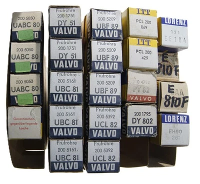  ✅Röhren 80 Stück Radio / TV  Original Verpackt Valvo,Telefunken,Lorenz,Siemens  - Bild 1 von 4