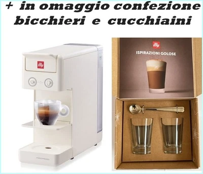illy Y3.3 macchina iperespresso BIANCA + 14 capsule caffè classico e intenso - Immagine 1 di 4