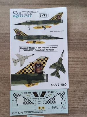 Décalcomanies Maquette Avion 1:72 Mirage F1 - Photo 1/3