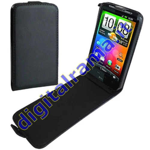 Custodia in Ecopelle Nero x HTC Desire HD - Immagine 1 di 3
