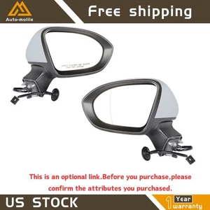 Mirror Manual Fold Driver or Passenger Side Fit For Chevrolet Cruze 2016-2019 - Picture 1 of 10