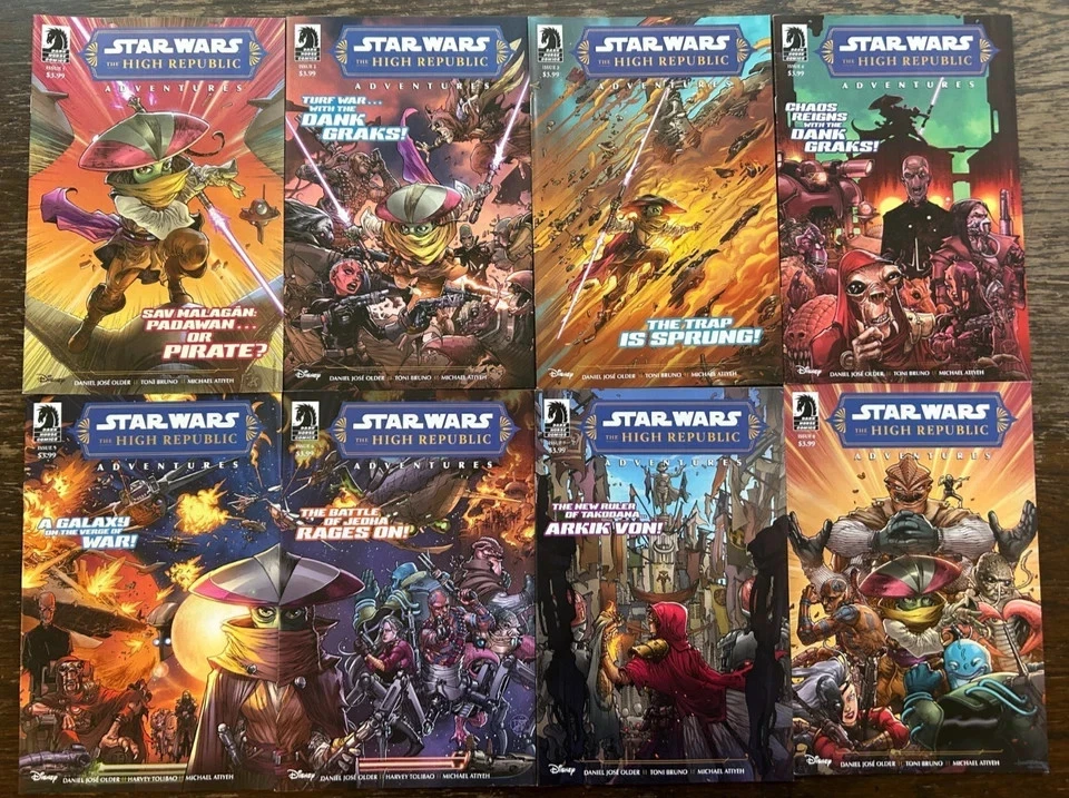 Star Wars The High Republic Adventures 1-8 Complete Set - Dark Horse Comics 2023 - Image 1 of 1