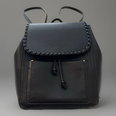 Mochila para mujer STYLE & CO Whip-Stitch imitación cuero suave mediana - NEGRA Foto 1 de 4