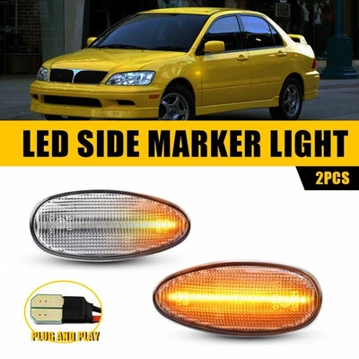 Luces giratorias marcadoras laterales delanteras dinámicas para Mitsubishi Lancer/Outlander 2002-2006 Foto 1 de 4