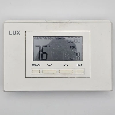 Lux TX1500Uc Programmable Thermostat Tested Working - Image 1 of 4