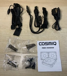 COSMIQ-RE-Black 120mm Case Fan, Infinity Mirror FDB Reverse Fan with 5V 3-PIN... - Afbeelding 1 van 6