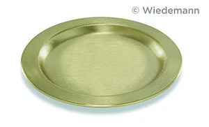 Metall Teller Ø11cm Farbe Gold Metallteller Dekoteller - Kerzen Wiedemann GmbH - Picture 1 of 1