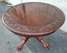 19th Century American Made Hand Carved Solid Mahogany Federal Style Center Table