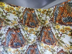Vtg 70s Throw Blanket Leopard Cheetah Animal Print 86” x 70" Made In USA - Picture 1 of 5