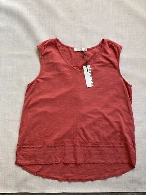 Mod-O-Doc Womens Embroidered Sleeveless Top Coral Size XL - Image 1 of 4