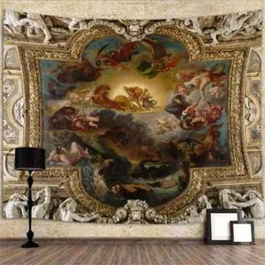 Medieval Mural Extra Large Tapestry Wall Hanging Art Posters Ceilings Background - Picture 1 of 7