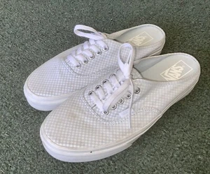 NEW Vans Authentic Mule Pastel Checkerboard Misty Light Blue White Men’sUS 9 - Picture 1 of 6