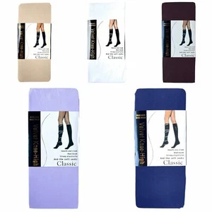 Classic Velvet Knee High Opaque Womens Pantyhose Stockings Hosiery Tights - Picture 1 of 9