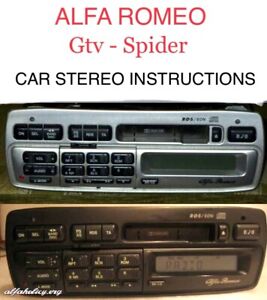 DEUTSCHE BEDIENUNGSANLEITUNG Alfa Romeo Gtv Spider CLARION Autoradio CD