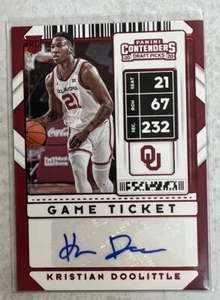 2020 Contenders Draft Kristian Doolittle R/C Red Foil Auto - Picture 1 of 2