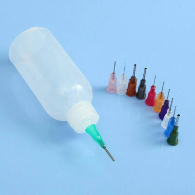 50ml Needle Dispenser Bottle Solder Liquid Flux Dispensing + 11 Needles Kits