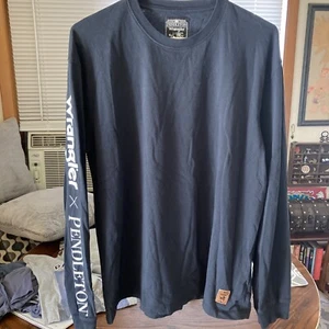 Pendleton Wrangler Shirt Long Sleeve Blue Shirt Size M Runs Big  - Picture 1 of 6