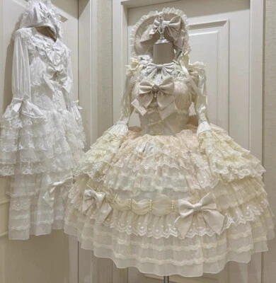 Japanese women's Lolita ruffled jsk bow suspender dress bridesmaid dress - Image 1 of 4