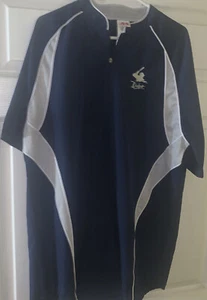 Albuquerque Dukes Minor League Pre-Game Warm Up Breaker  Size M  Blue and Tan - Picture 1 of 4