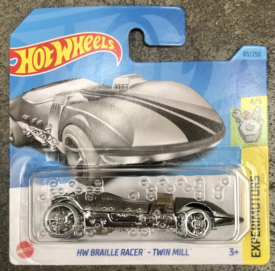 Hot Wheels HW BRAILLE RACER - TWIN MILL ARGENTO 2023 1:64 - Immagine 1 di 2