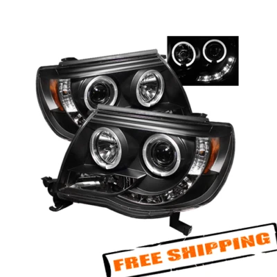 Faros proyectores LED halo negros Spyder 5011916 para Toyota Tacoma 2005-2011 Foto 1 de 4