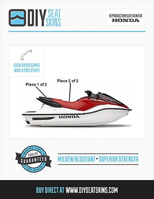 Recubrimiento de cubierta de asiento HONDA AquaTrax R-12 F-12 X F-15 X NEGRO ROJO 2002 03 04 05 06+ ^ Foto 1 de 2