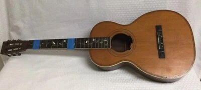 Vintage Parlor Guitar,  Rosewood, Inlaid Ebony Finger Board, Project - Image 1 of 4