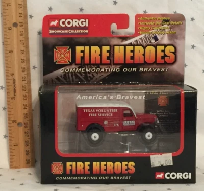 2002 CORGI FIRE HEROES - WC 54 TEXAS VOLUNTEER FIRE SERVICE - NIB   (O37) - Image 1 of 4