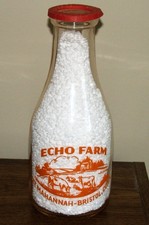 Echo Farm Milk Bottle ; Bristol, Conn