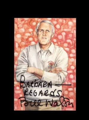 Tarjeta artística firmada por Bill Walsh certificado de autenticidad línea de gol autógrafo de los 49ers de San Francisco Foto 1 de 3