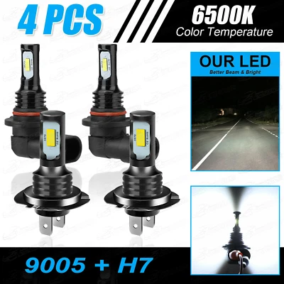 Kit de 4 bombillas LED 9005 H7 para Mazda 3 2004-2006 Protege 5 2002-2003 Foto 1 de 4