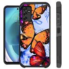 Fusion Case For Samsung Galaxy A14 5G Hybrid Phone Cover Butterfly Orange