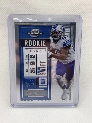 2020 D'andre Swift Contenders Optic Rookie Ticket Silver - Image 1 of 2