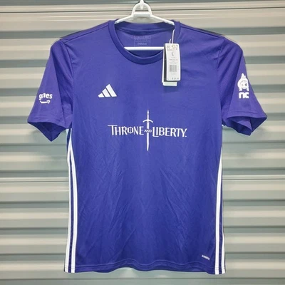 Throne & Liberty x Adidas Soccer Football Jersey Mens LARGE SLIM FIT Esports NWT - Image 1 of 4