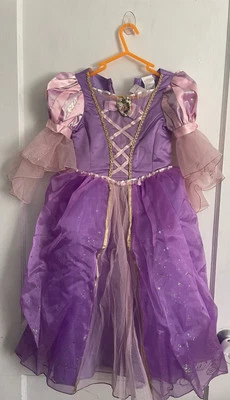 NWOT Disney Deluxe Rapunzel Purple Costume Tangled Child Size 4-6 - Image 1 of 4