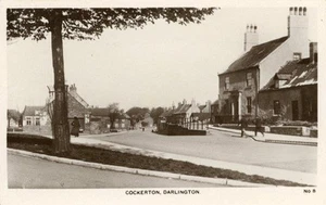 REAL PHOTO POSTCARD OF COCKERTON, (NEAR DARLINGTON), COUNTY DURHAM BY PRUDHOE - Picture 1 of 2