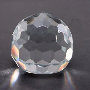 Prism Faceted Crystal Glass Paperweight 3 1/2" Vintage - Picture 1 of 4
