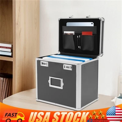 Caja organizadora de archivos de documentos ignífuga archivador de almacenamiento caja fuerte portátil Foto 1 de 4