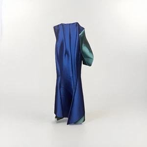 Sachin & Babi Sadie Gown Azure Blue Green Satin Dress Size 4 NWT - Picture 1 of 10